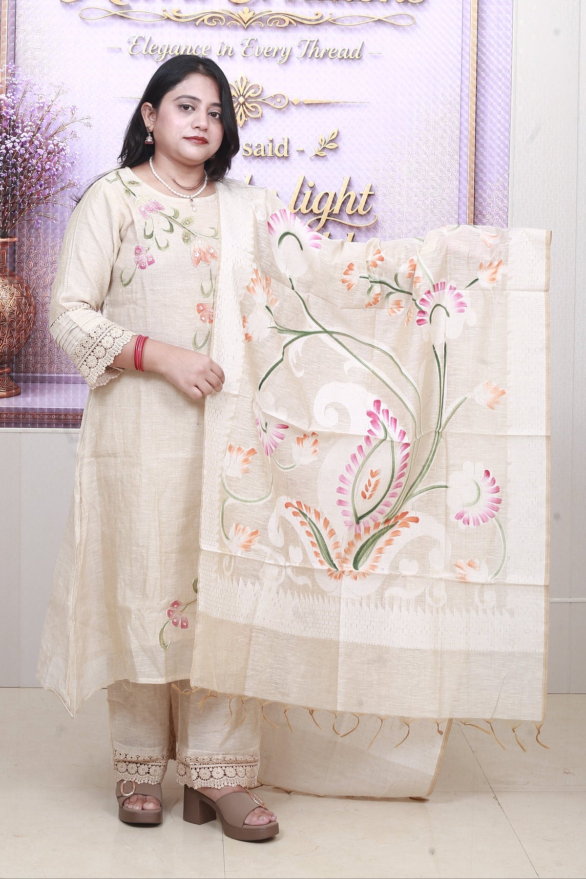 ELEGANT PREMIUM SUITS WITH ETHNIC JHUMKI NAVA GIFT
